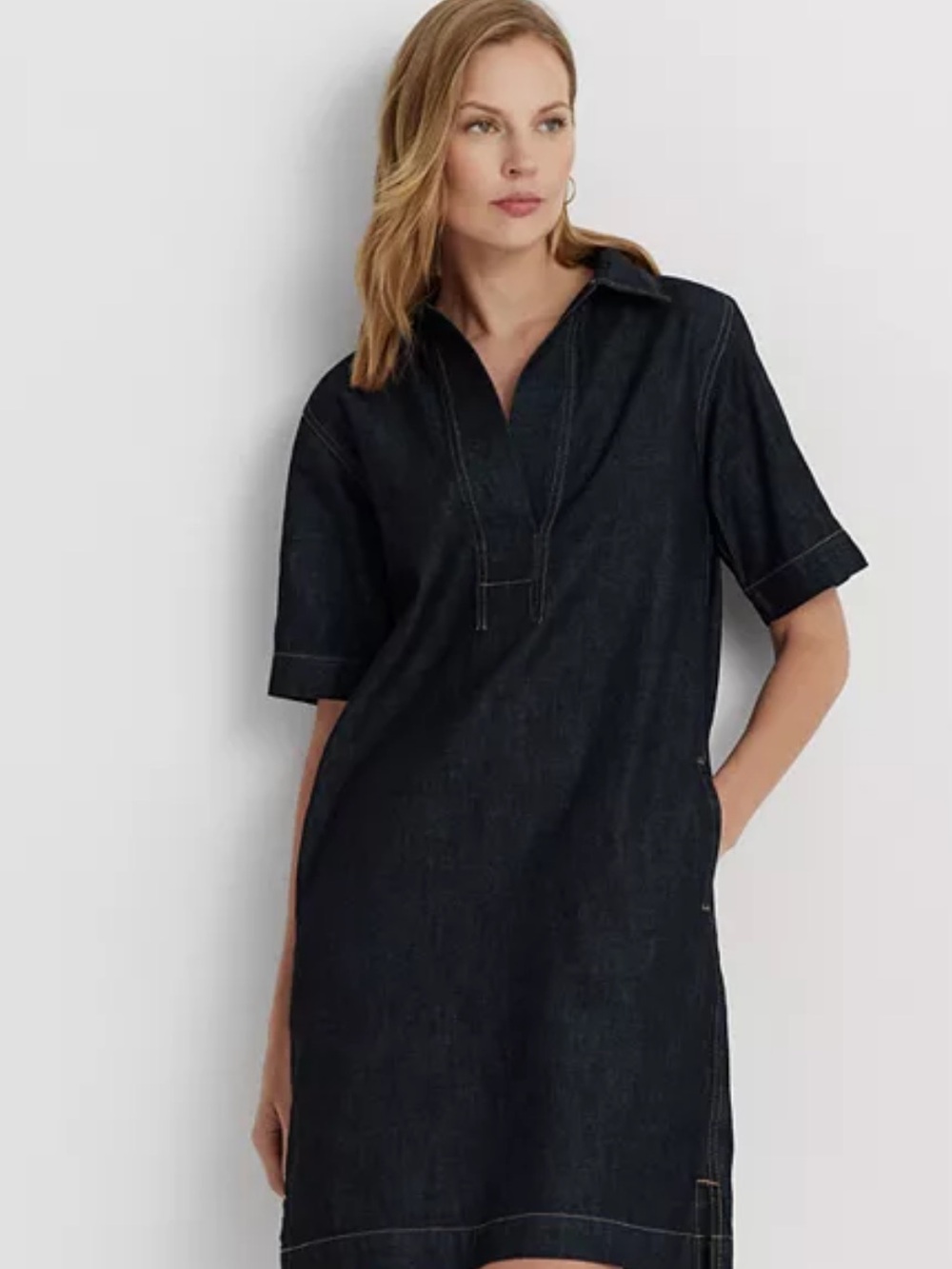 Ralph lauren Dark Wash Denim Shirt Dress